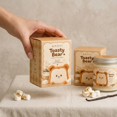 Eco-Friendly Paper Packaging Box With Brand Design For Candle Jars Eco-Friendly Paper Packaging Box With Brand Design For Candle Jars