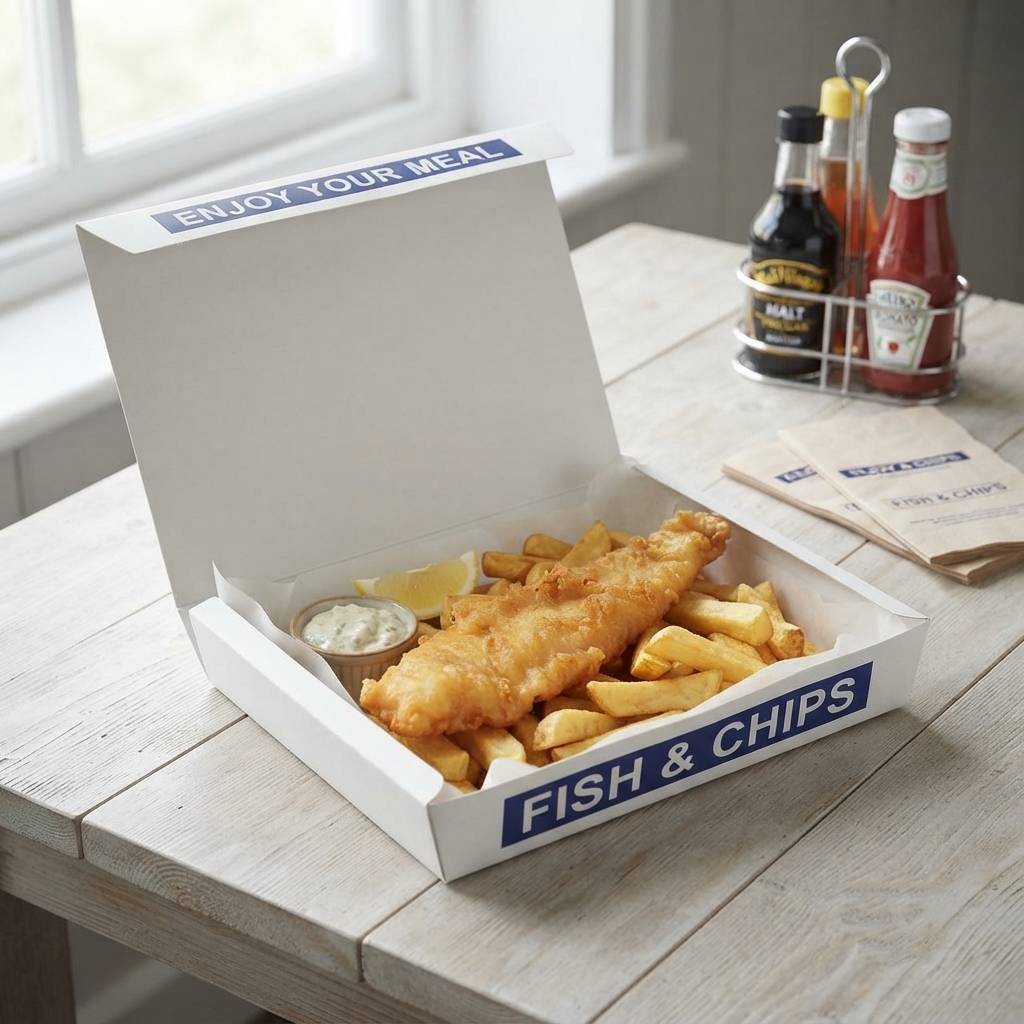 Eco-Friendly Greaseproof Paper Card Boxes with Custom Graphic Designs